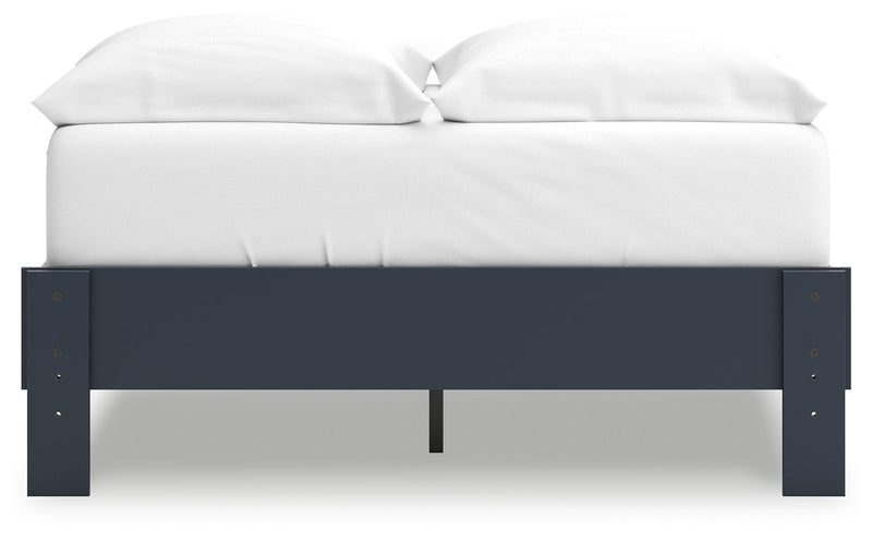 Simmenfort Full Platform Bed with Dresser in Navy Blue - PKG020623