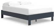 Simmenfort Navy Blue Full Platform Bed from Ashley - Luna Furniture