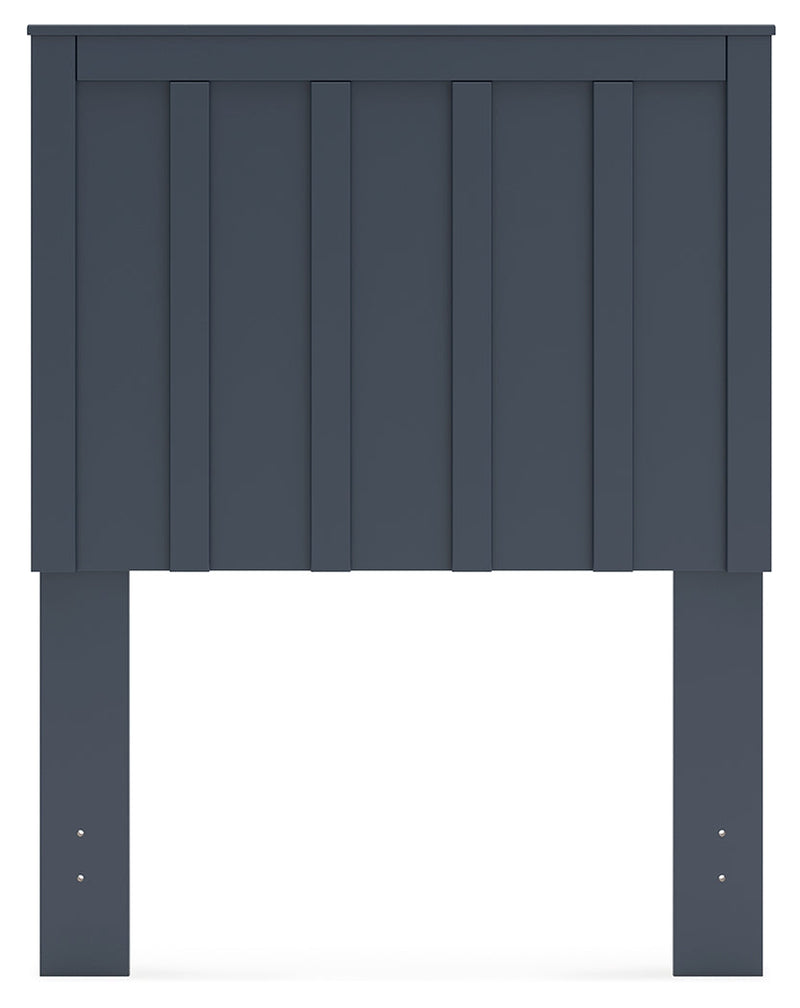 Simmenfort Twin Panel Headboard with Dresser in Navy Blue - PKG020602