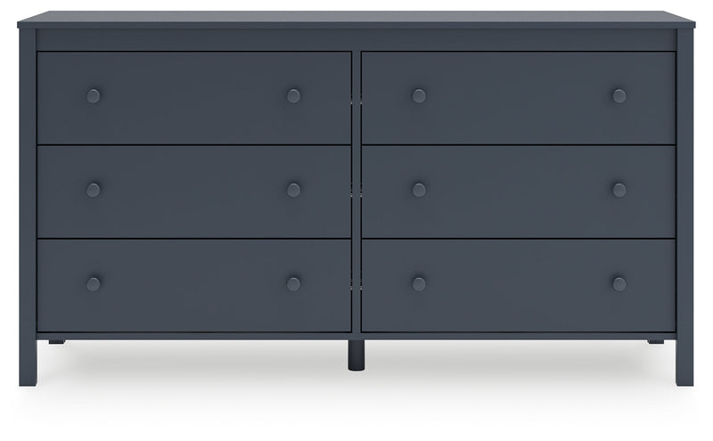 Simmenfort Twin Panel Headboard with Dresser in Navy Blue - PKG020602