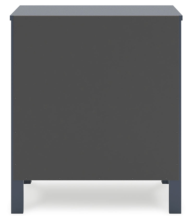 Simmenfort Twin Panel Headboard with Nightstand in Navy Blue - PKG020608