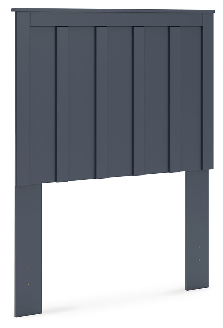 Simmenfort Twin Panel Headboard with Nightstand in Navy Blue - PKG020608