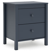 Simmenfort Twin Panel Headboard with Nightstand in Navy Blue - PKG020608