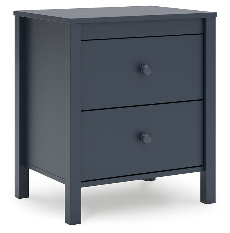 Simmenfort Twin Panel Headboard with Nightstand in Navy Blue - PKG020608