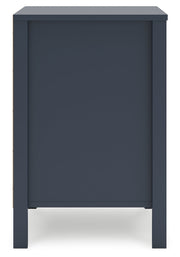 Simmenfort Twin Panel Headboard with Nightstand in Navy Blue - PKG020608