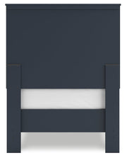 Simmenfort Twin Panel Headboard with Nightstand in Navy Blue - PKG020608