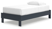 Simmenfort Twin Platform Bed with Dresser and Nightstand in Navy Blue - PKG020619