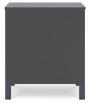 Simmenfort Twin Platform Bed with Nightstand in Navy Blue - PKG020622