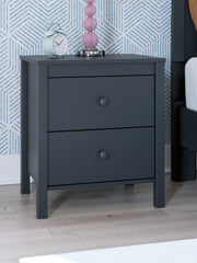 Simmenfort Twin Platform Bed with Nightstand in Navy Blue - PKG020622