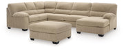 SimpleJoy 3-Piece Sectional and Ottoman - 24203U3