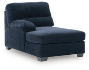 SimpleJoy Navy Left-Arm Facing Corner Chaise - 2420516