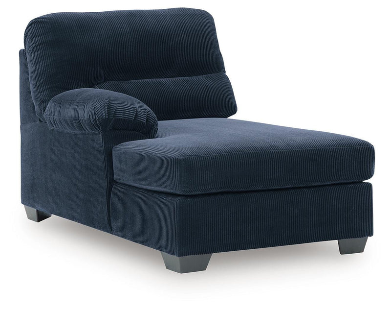 SimpleJoy Navy Left-Arm Facing Corner Chaise - 2420516