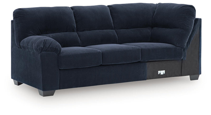 SimpleJoy Navy Left-Arm Facing Sofa with Corner Wedge - 2420548