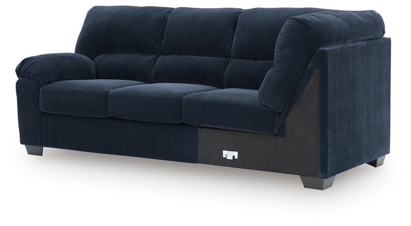 SimpleJoy Navy Left-Arm Facing Sofa with Corner Wedge - 2420548