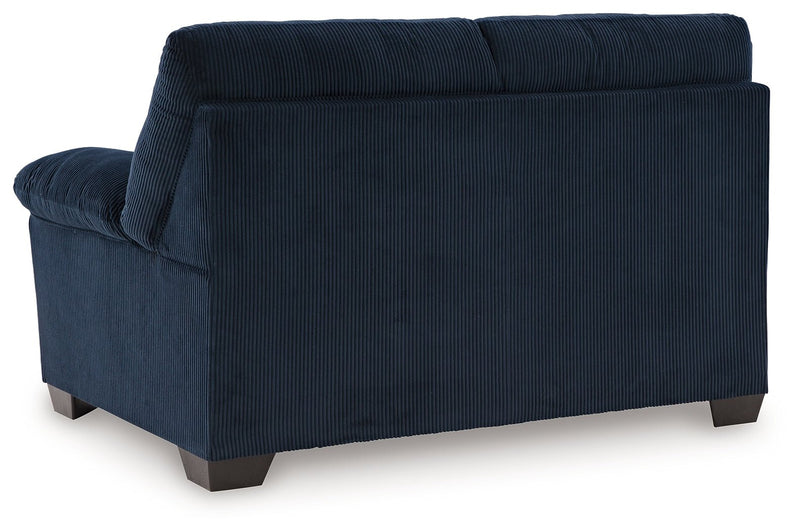 SimpleJoy Navy Loveseat - Gate FurnitureLoveseat