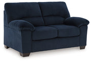 SimpleJoy Navy Loveseat - Gate FurnitureLoveseat