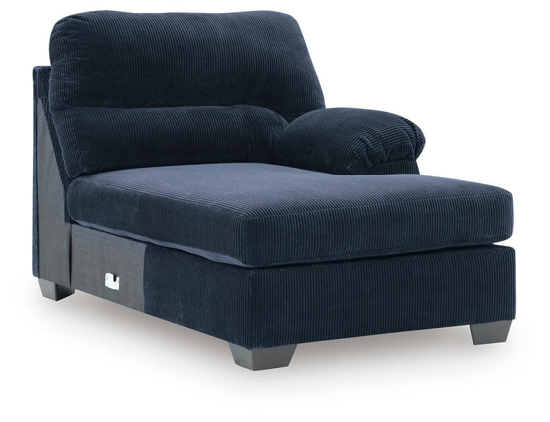 SimpleJoy Navy Right-Arm Facing Corner Chaise - 2420517