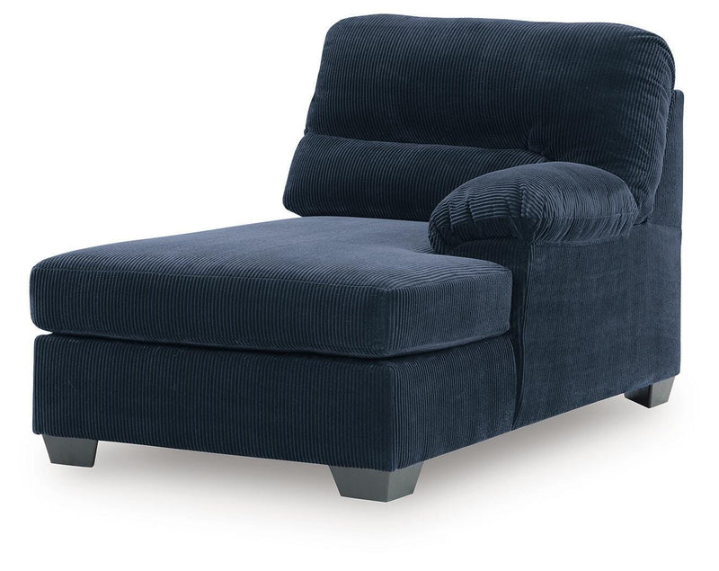 SimpleJoy Navy Right-Arm Facing Corner Chaise - 2420517