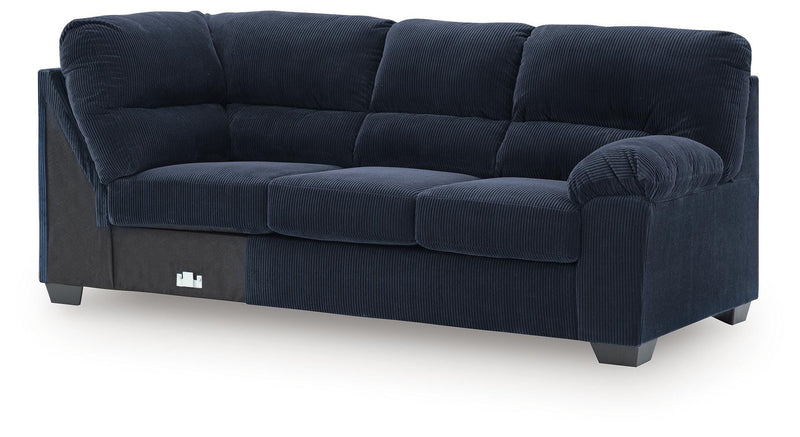 SimpleJoy Navy Right-Arm Facing Sofa with Corner Wedge - 2420549