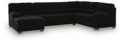 SimpleJoy Onyx 3-Piece Sectional with Chaise - 24204S1
