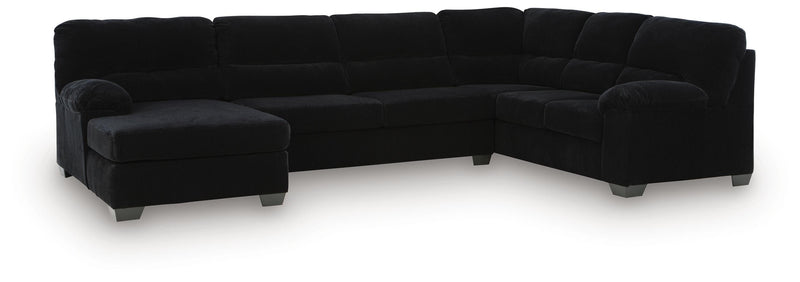 SimpleJoy Onyx 3-Piece Sectional with Chaise - 24204S1