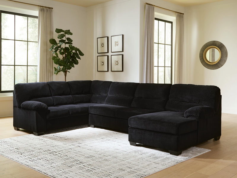 SimpleJoy Onyx 3-Piece Sectional with Chaise - 24204S2
