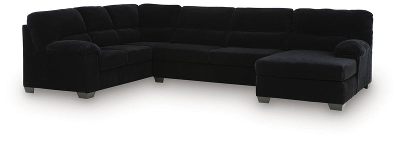 SimpleJoy Onyx 3-Piece Sectional with Chaise - 24204S2