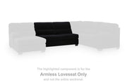 SimpleJoy Onyx Armless Loveseat - 2420434