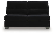 SimpleJoy Onyx Armless Loveseat - 2420434