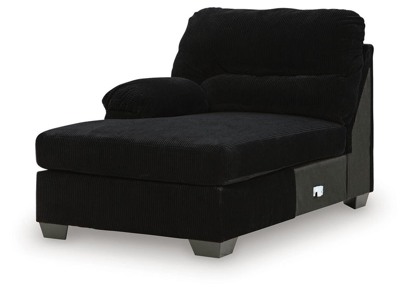 SimpleJoy Onyx Left-Arm Facing Corner Chaise - 2420416