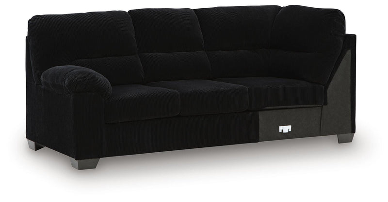 SimpleJoy Onyx Left-Arm Facing Sofa with Corner Wedge - 2420448