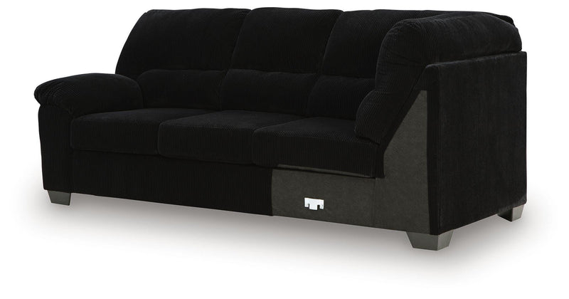 SimpleJoy Onyx Left-Arm Facing Sofa with Corner Wedge - 2420448