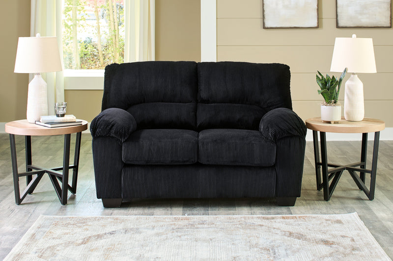 SimpleJoy Onyx Loveseat - Gate FurnitureLoveseat