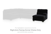 SimpleJoy Onyx Right-Arm Facing Corner Chaise - 2420417