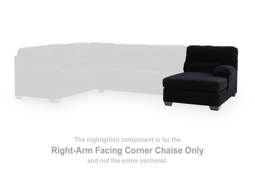 SimpleJoy Onyx Right-Arm Facing Corner Chaise - 2420417