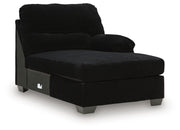 SimpleJoy Onyx Right-Arm Facing Corner Chaise - 2420417