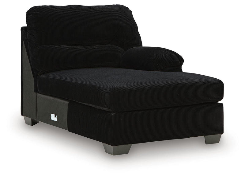 SimpleJoy Onyx Right-Arm Facing Corner Chaise - 2420417