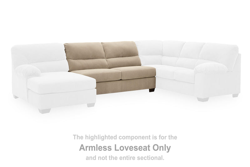 SimpleJoy Sand Armless Loveseat - 2420334