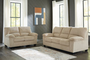 SimpleJoy Sofa and Loveseat in Sand from Ashley - Luna Furniture