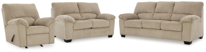 SimpleJoy Sofa, Loveseat and Recliner - 24203U4