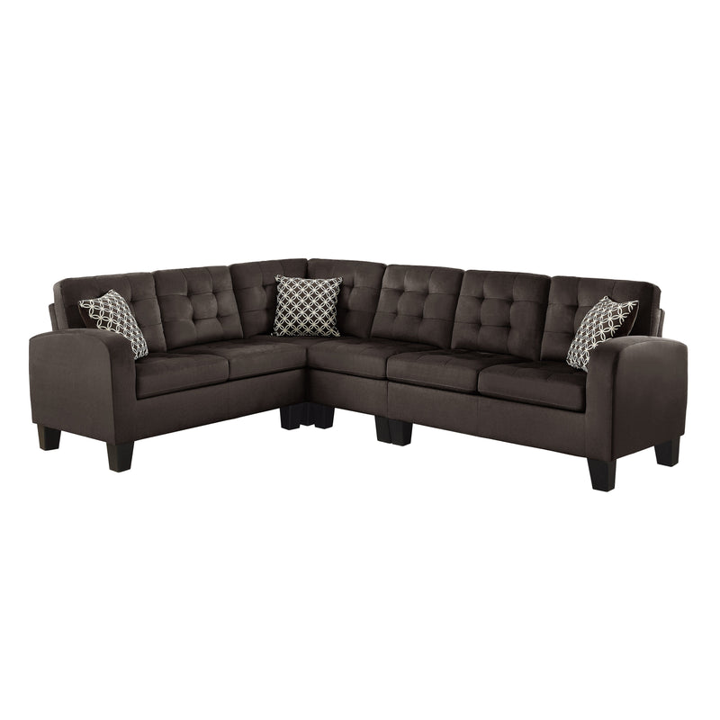 Sinclair Chocolate Reversible Sectional - Gate FurnitureSectional