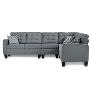 Sinclair Gray Reversible Sectional - Gate FurnitureSectional