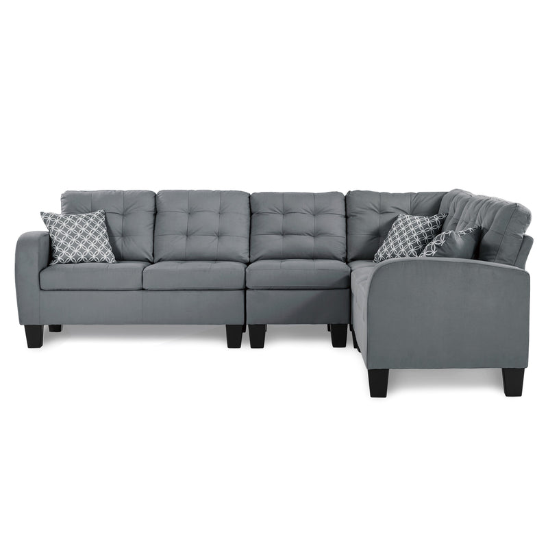Sinclair Gray Reversible Sectional - Gate FurnitureSectional