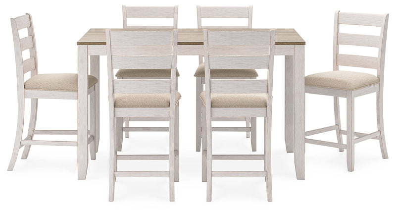 Skempton Counter Height Dining Table and Bar Stools (Set of 7) - Gate FurnitureCounter Height Table