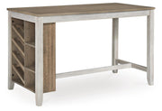 Skempton Two-tone Counter Height Dining Table and 6 Barstools - D394D8
