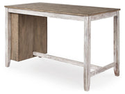 Skempton Two-tone Counter Height Dining Table and 6 Barstools - D394D8