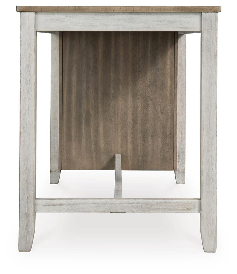 Skempton Two-tone Counter Height Dining Table and 6 Barstools - D394D8