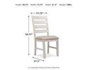 Skempton White/Light Brown Dining Chair (Set of 2) - D394-01X2