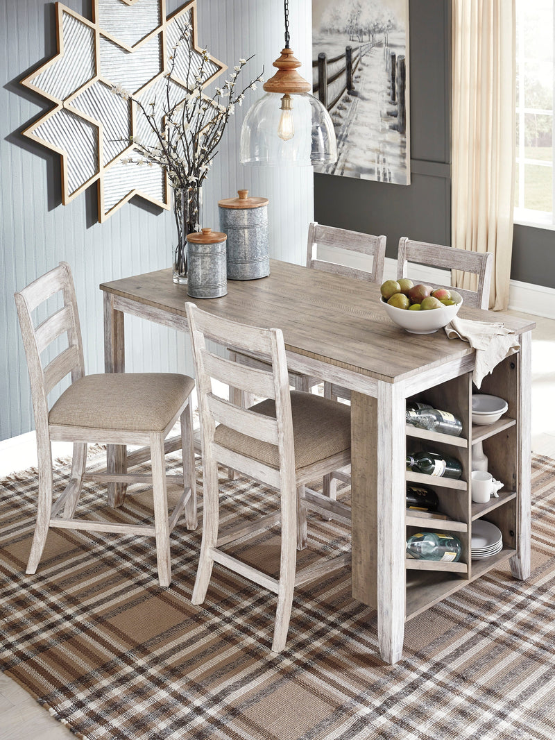 Skempton White/Light Brown 5 - Piece Counter Height Set - Gate FurnitureCounter Height Set