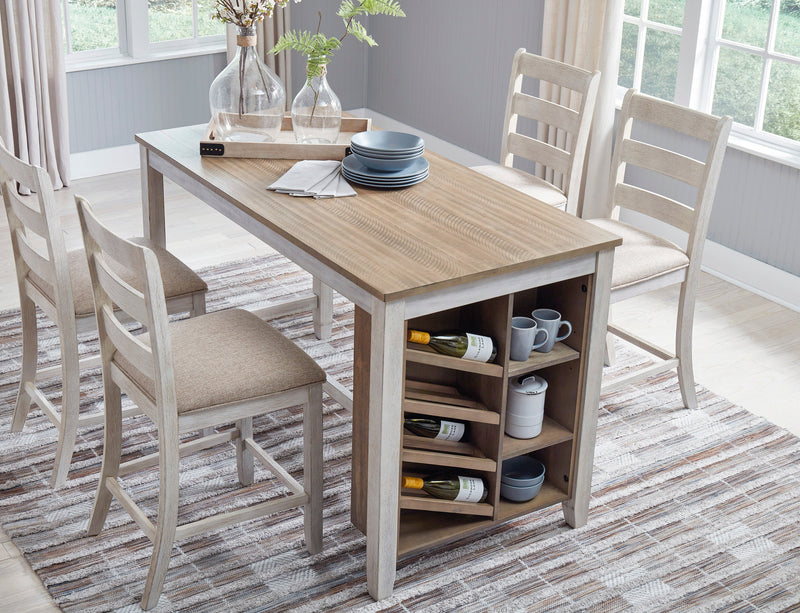 Skempton White/Light Brown 5 - Piece Counter Height Set - Gate FurnitureCounter Height Set